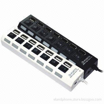 USB 2.0 hubs with 7 port, novelty and fashionable